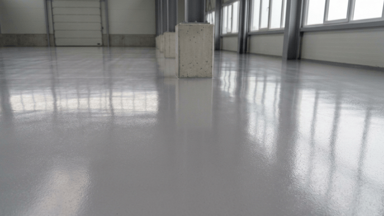 Polyuretaanilattia harmaa halli